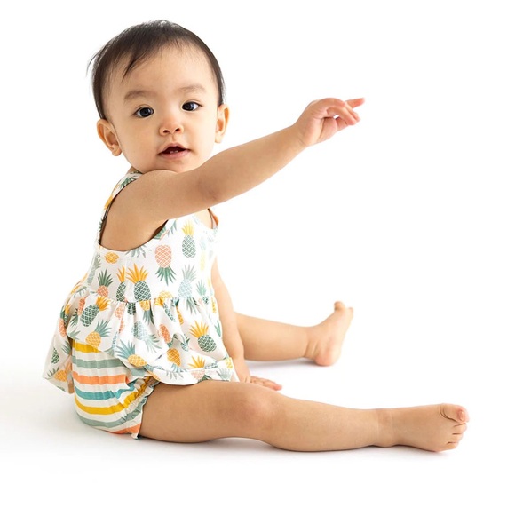 Posh Peanut McGuire Pineapple Tank Top Bummie Set - Picture 6 of 7